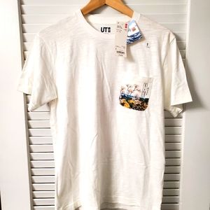 Uniqlo Hokusai Blue Graphic Tee - village